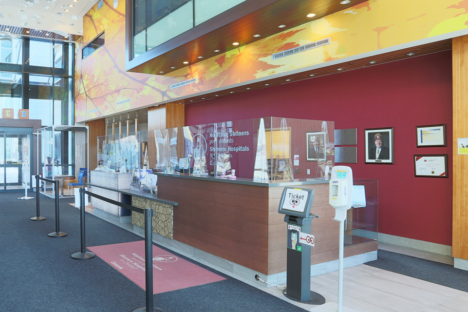 reception area with desk