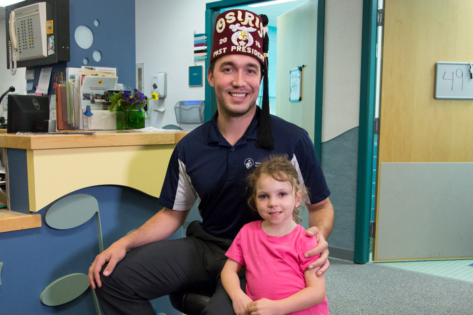 Shriner and patient