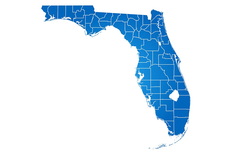 Ilustración del estado de Florida.