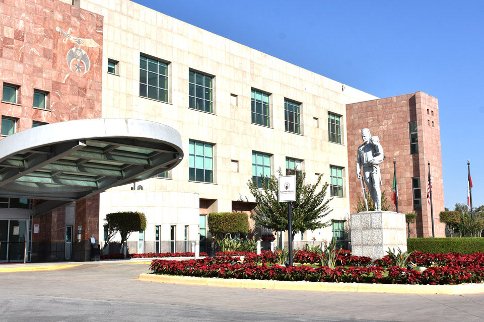 Extérieur de l’hôpital de Mexico