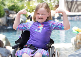 female patient in wheelchair