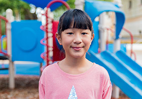 Female patient on playground