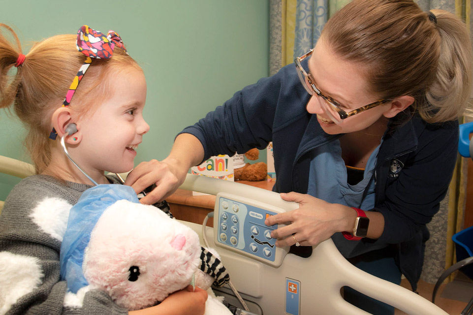 patient and staff member