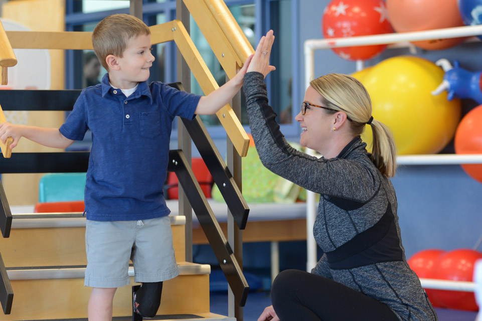 patient and staff member during therapy session