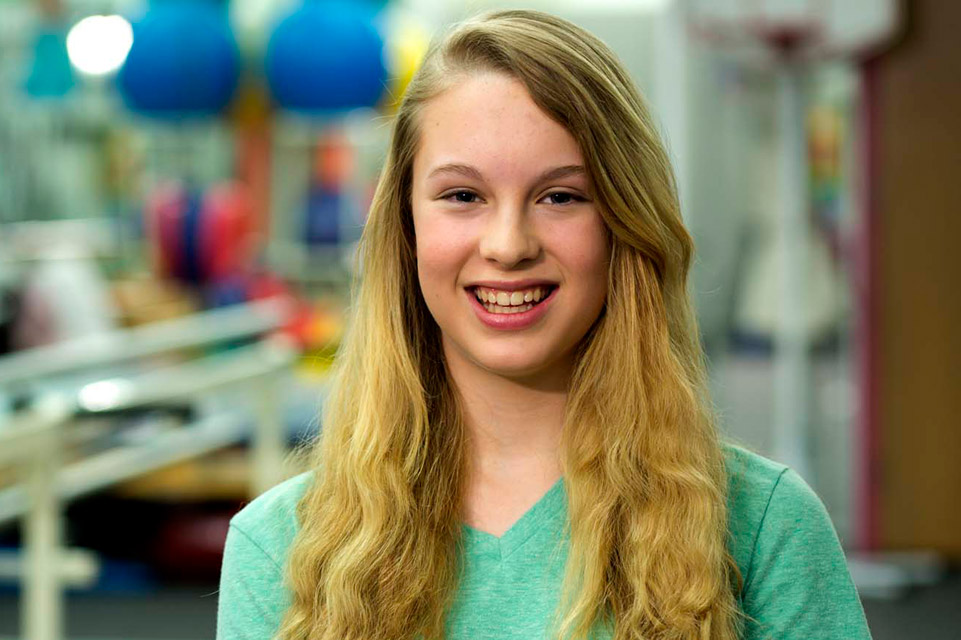 female patient smiling