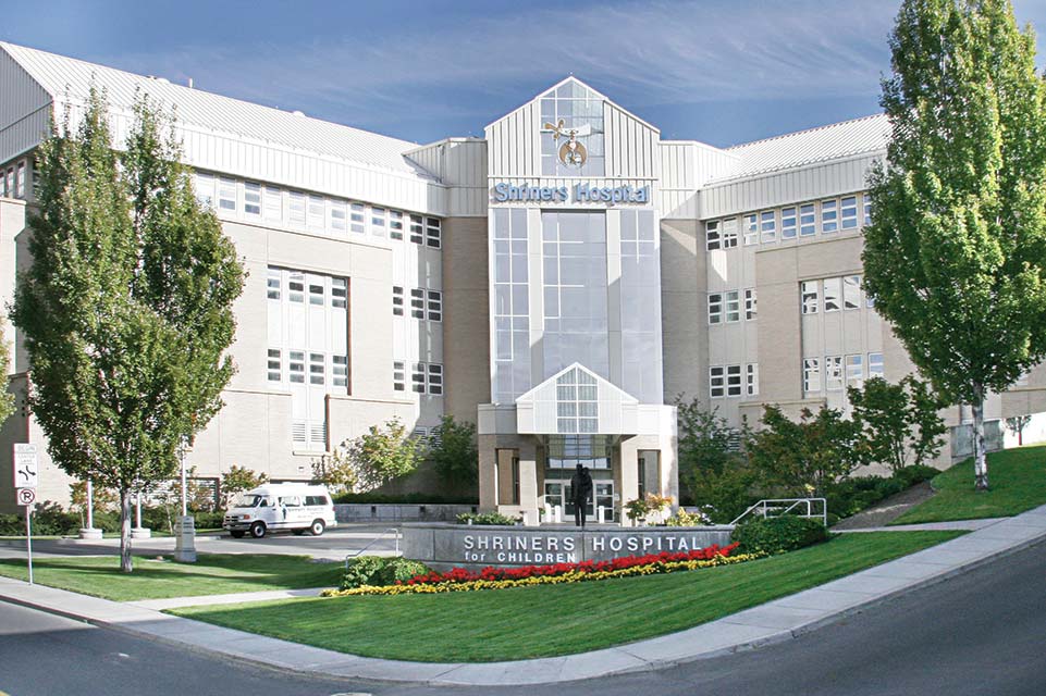 exterior del hospital de Spokane