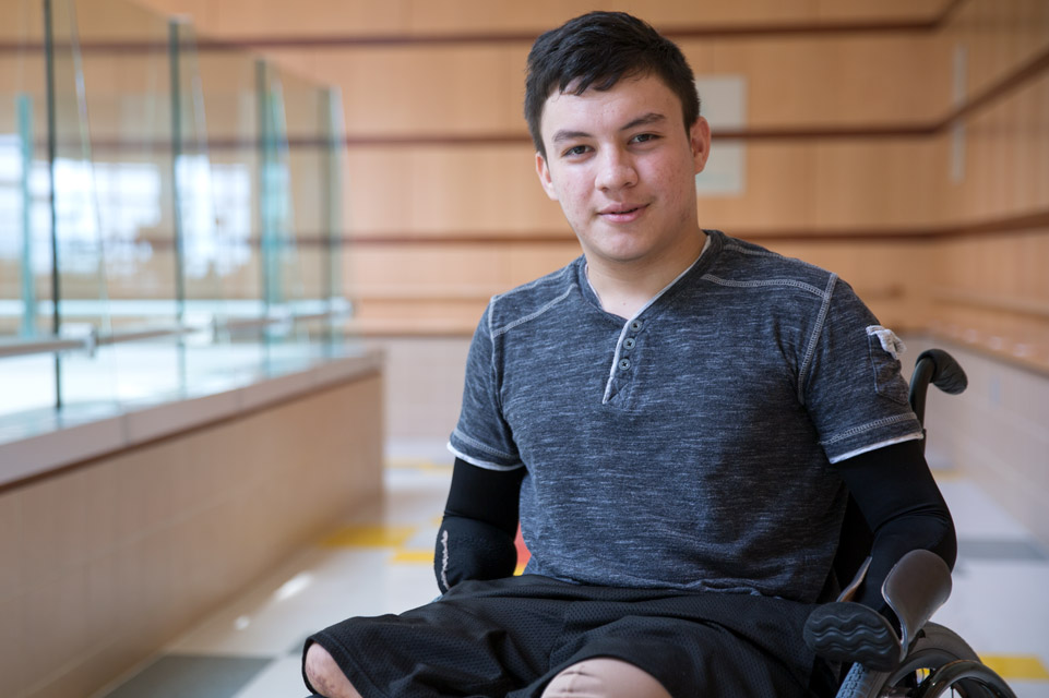 male patient in wheelchair