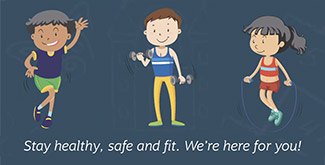 Stay fit cartoon