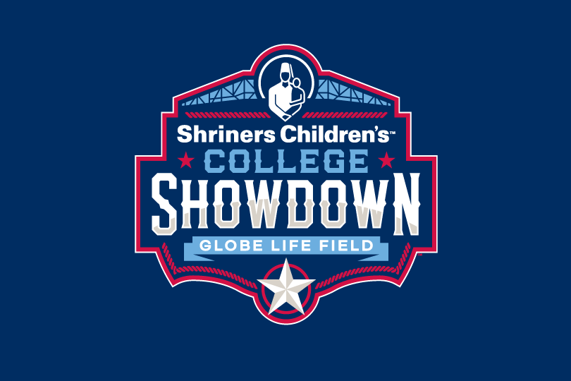 Logo College Showdown Globe Life Field des Hôpitaux Shriners pour enfants