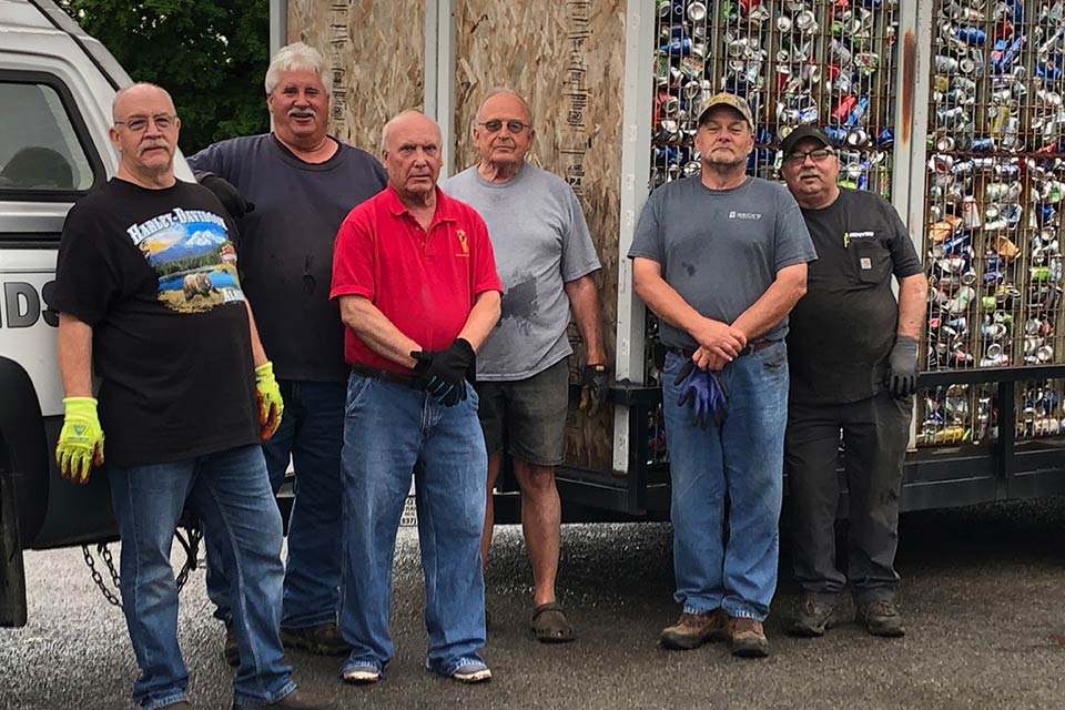 Six Shriners with donations