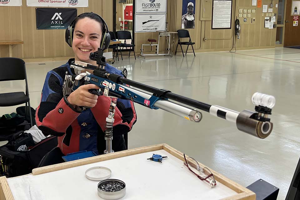 McKenna aims competition rifle