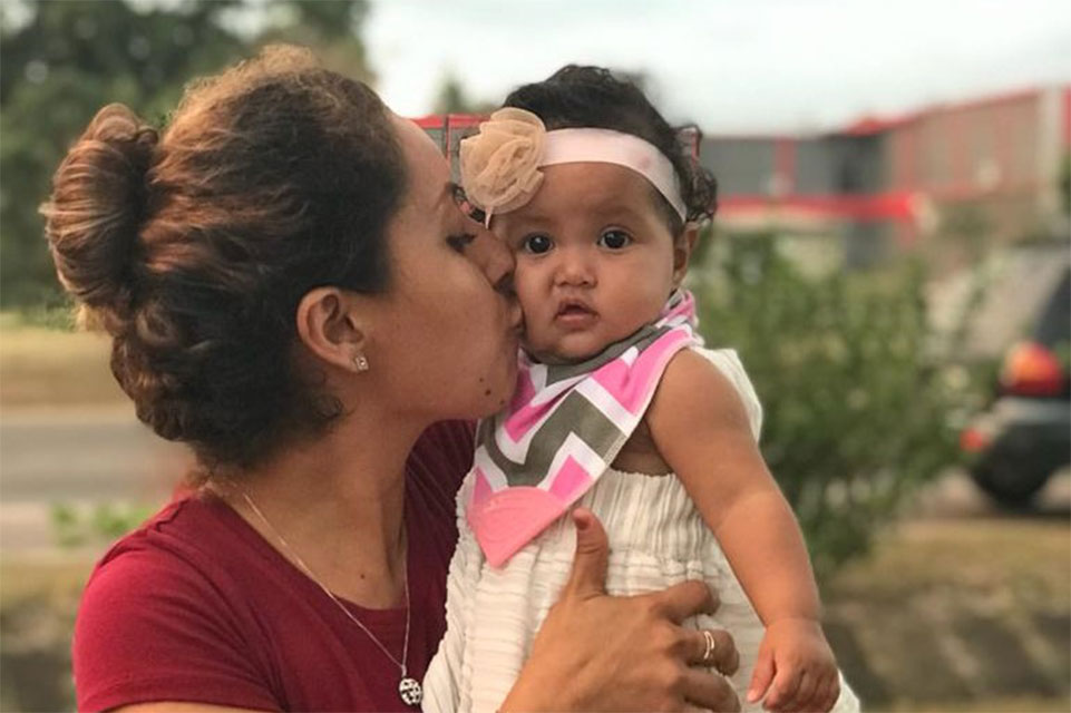 mom kissing Anaheli