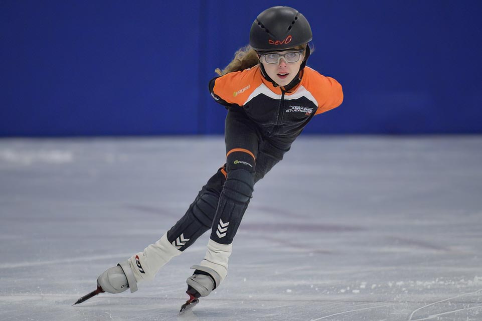 Paciente patinando sobre hielo