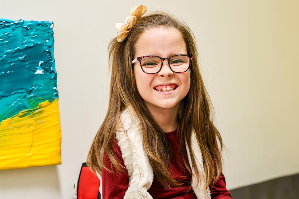 female patient smiling