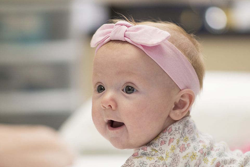 infant patient crawling