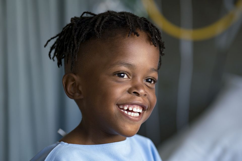 un patient souriant