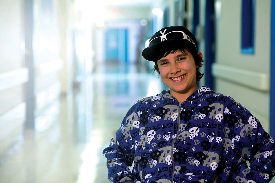 male patient in hallway