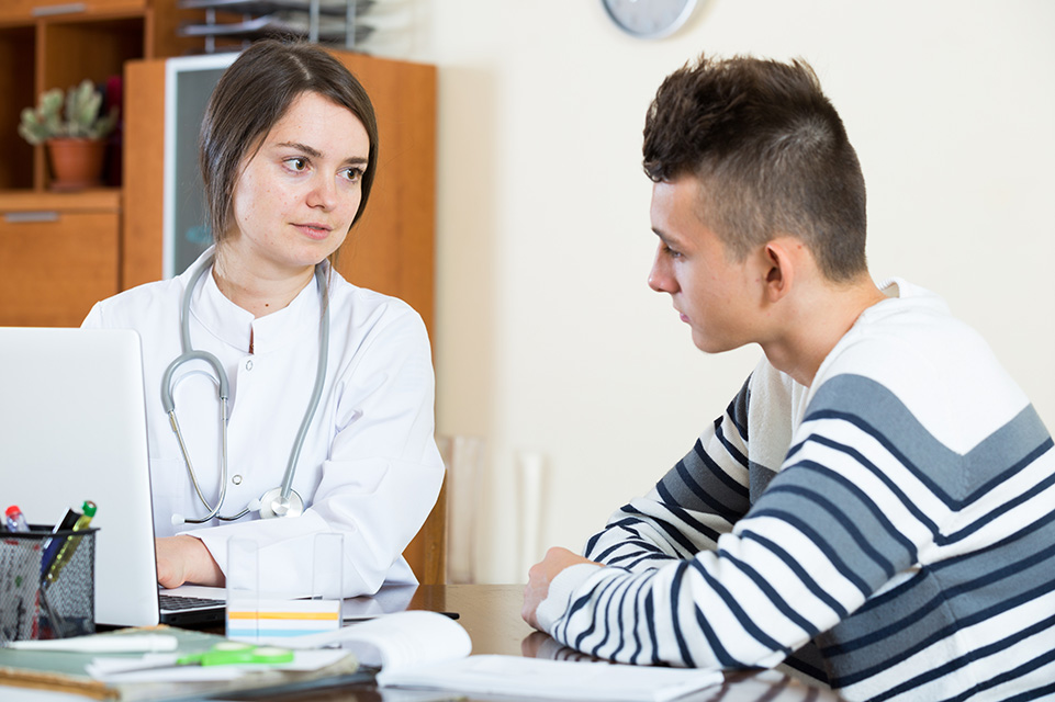 consulta de médico y paciente